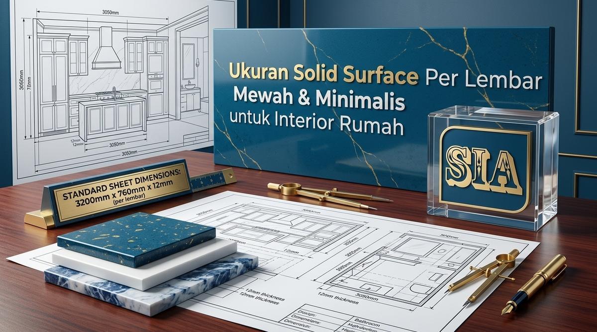 Ukuran Solid Surface Per Lembar Mewah & Minimalis untuk Interior Rumah