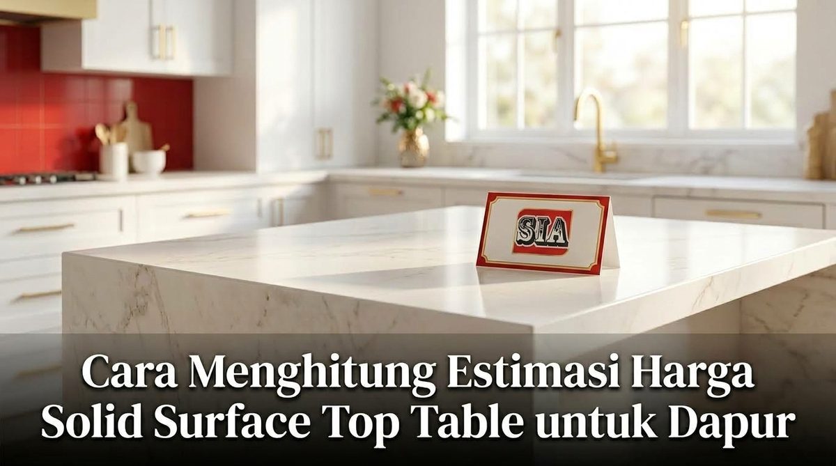 Cara Menghitung Estimasi Harga Solid Surface Top Table untuk Dapur