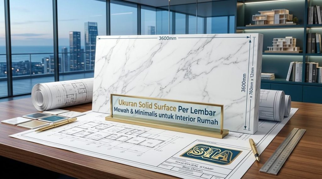 ukuran solid surface per lembar Gambar 1