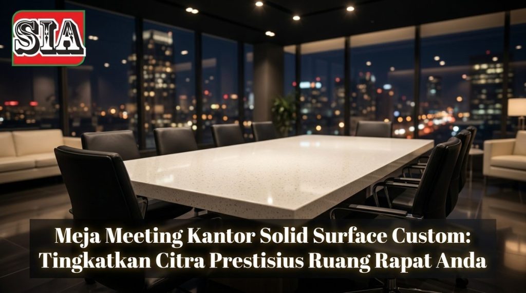 meja meeting solid surface Gambar 1