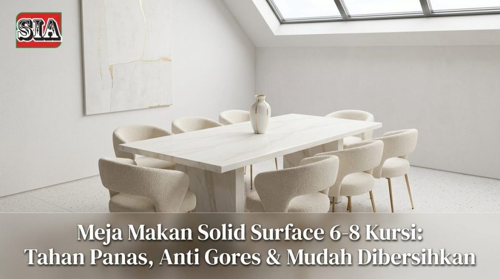meja makan solid surface Gambar 1