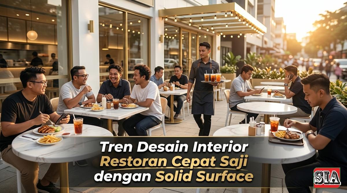 Tren Desain Interior Restoran Cepat Saji dengan Solid Surface