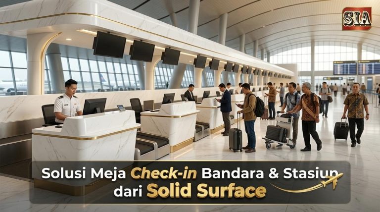 Solusi Meja Check-in Bandara & Stasiun dari Solid Surface