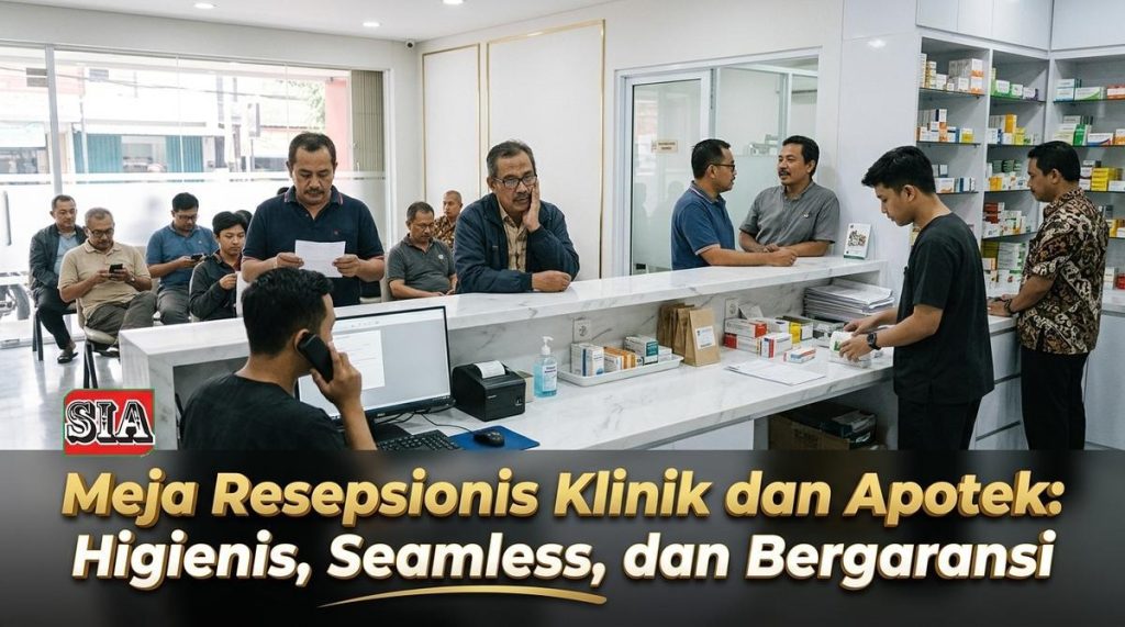 meja resepsionis klinik Gambar 1