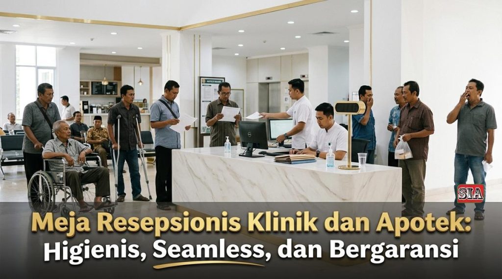 meja resepsionis klinik Gambar 2