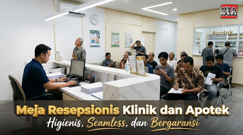 meja resepsionis klinik Gambar 3